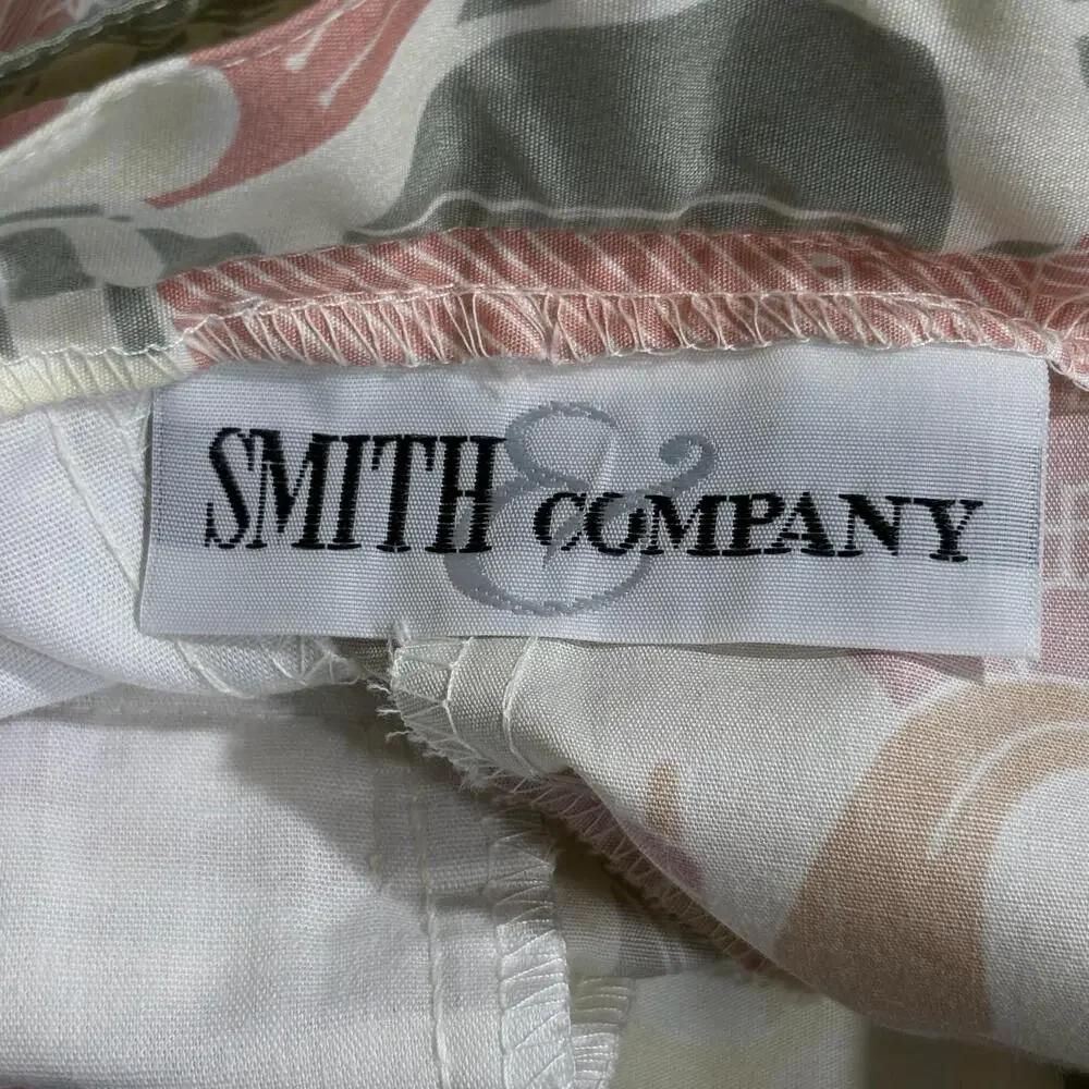 Smith & Company Shorts Womens 12 Multicolor Print Pleated Bermuda Made USA Golf